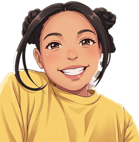 Illustrated portrait of Irelia, the designer behind Sparkle and Shine